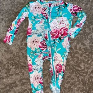 Posh Peanut Eloise Footie Ruffled Zippered One Piece